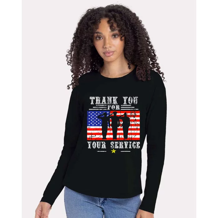 Vintage Veteran Thank You For Your Service VeteranS Day Gift Womens Cotton Relaxed Long Sleeve T-Shirt