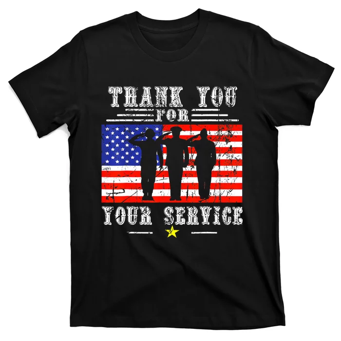 Vintage Veteran Thank You For Your Service VeteranS Day Gift T-Shirt