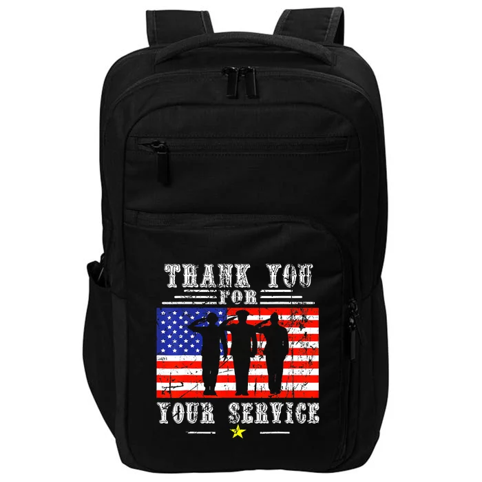 Vintage Veteran Thank You For Your Service VeteranS Day Gift Impact Tech Backpack