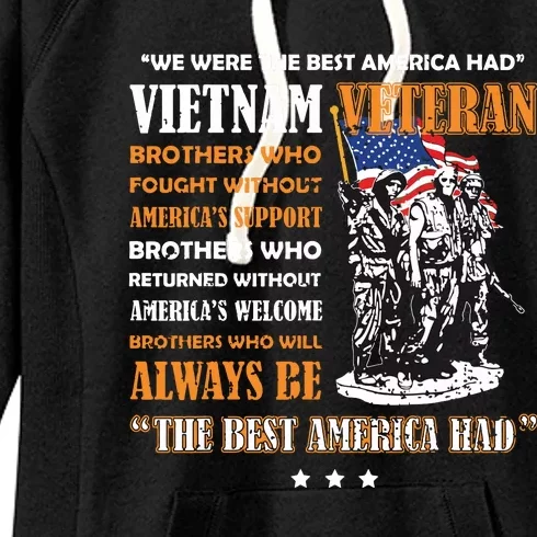 Vietnam Veteran The Best America Had Proud Women's Fleece Hoodie