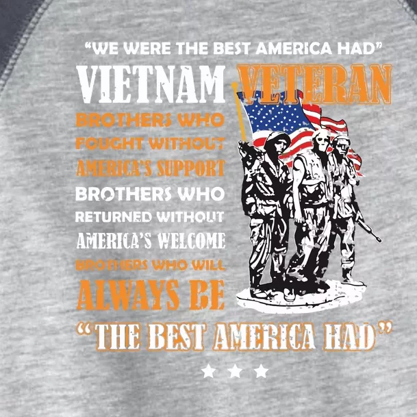 Vietnam Veteran The Best America Had Proud Toddler Fine Jersey T-Shirt