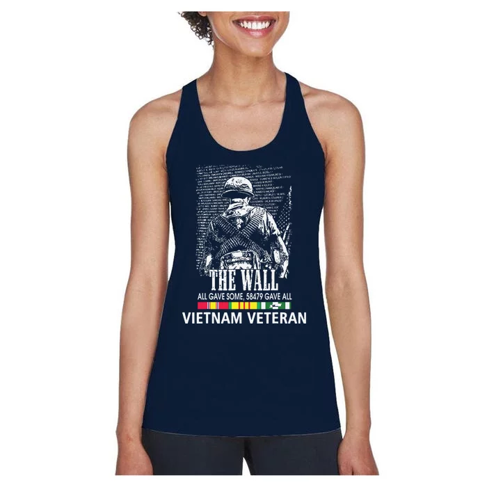 Vietnam Veteran The Wall All Gave Some 58479 Gave All Women's Racerback Tank