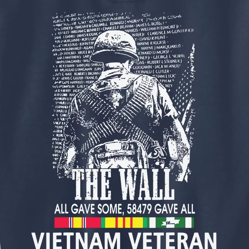 Vietnam Veteran The Wall All Gave Some 58479 Gave All Kids Sweatshirt