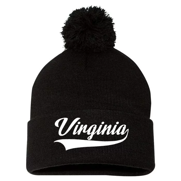 Virginia Va Throwback Design Classic Pom Pom 12in Knit Beanie