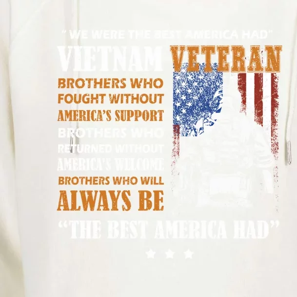 Vietnam Veteran The Best America Had Proud Cute Gift Womens Funnel Neck Pullover Hood