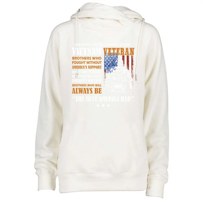 Vietnam Veteran The Best America Had Proud Cute Gift Womens Funnel Neck Pullover Hood