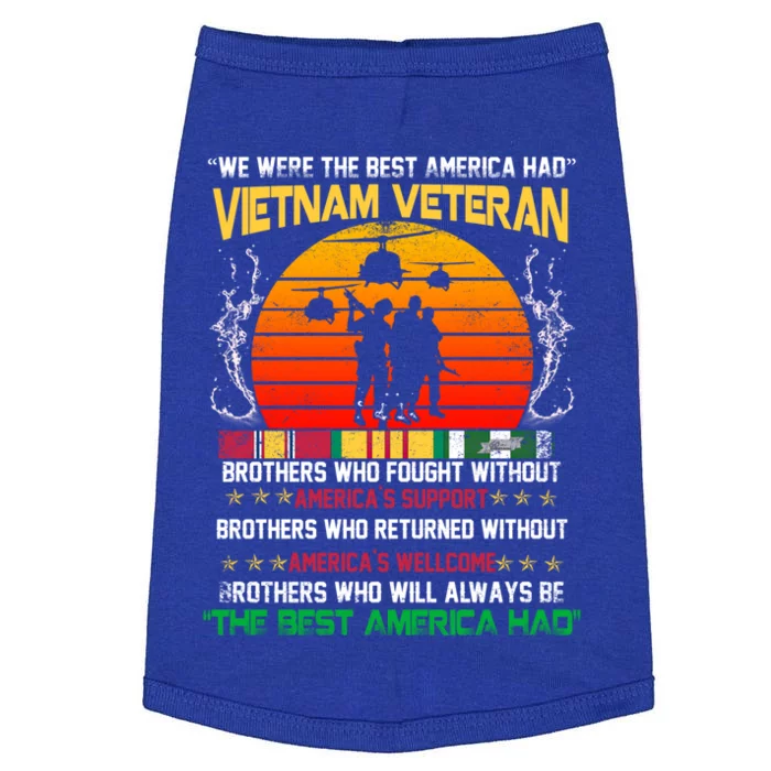 Vietnam Veteran The Best America Had Proud Gift Doggie Tank