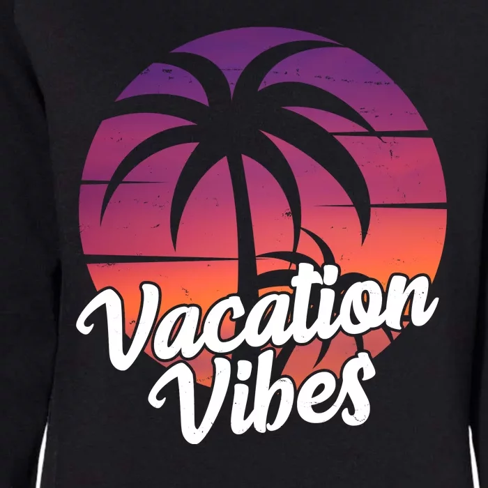 Vacation Vibes Tropical Retro Sunset Womens California Wash Sweatshirt