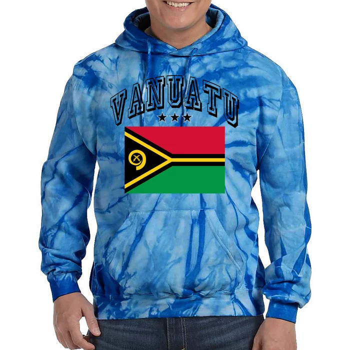 Vanuatu Vintage Throwback Flag Souvenir Gift Tie Dye Hoodie