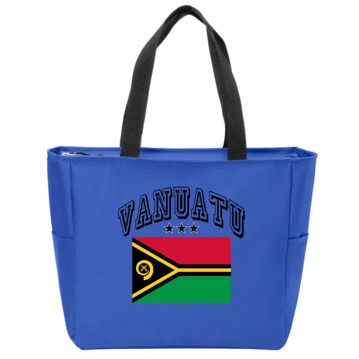 Vanuatu Vintage Throwback Flag Souvenir Gift Zip Tote Bag