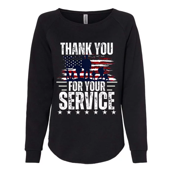 Vintage Veteran Thank You For Your Service Veteran's Day Womens California Wash Sweatshirt