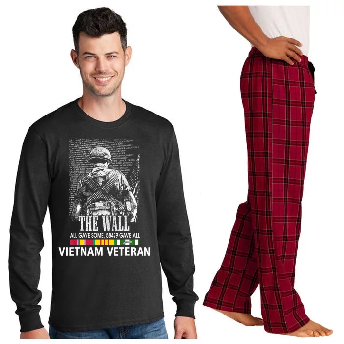 Vietnam Veteran The Wall All Gave Some 58479 Gave All Long Sleeve Pajama Set