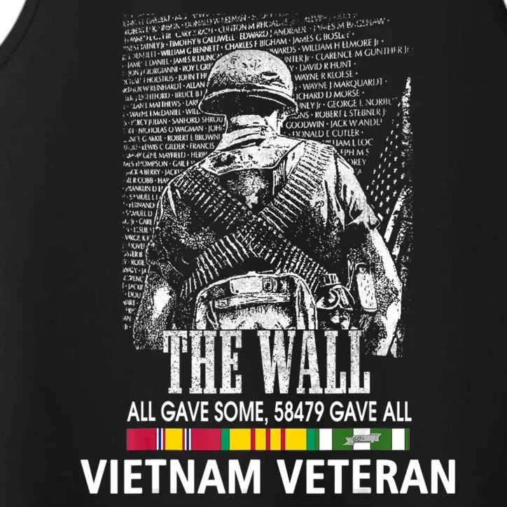 Vietnam Veteran The Wall All Gave Some 58479 Gave All Performance Tank