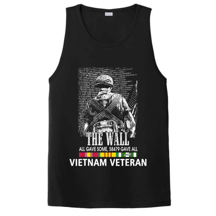 Vietnam Veteran The Wall All Gave Some 58479 Gave All Performance Tank