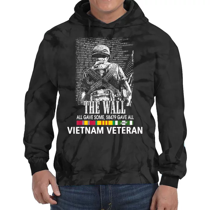 Vietnam Veteran The Wall All Gave Some 58479 Gave All Tie Dye Hoodie