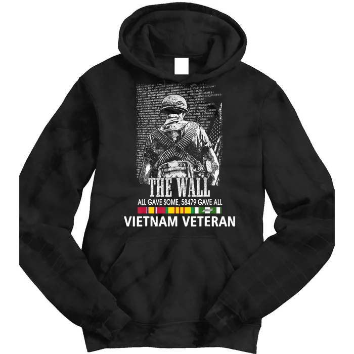 Vietnam Veteran The Wall All Gave Some 58479 Gave All Tie Dye Hoodie