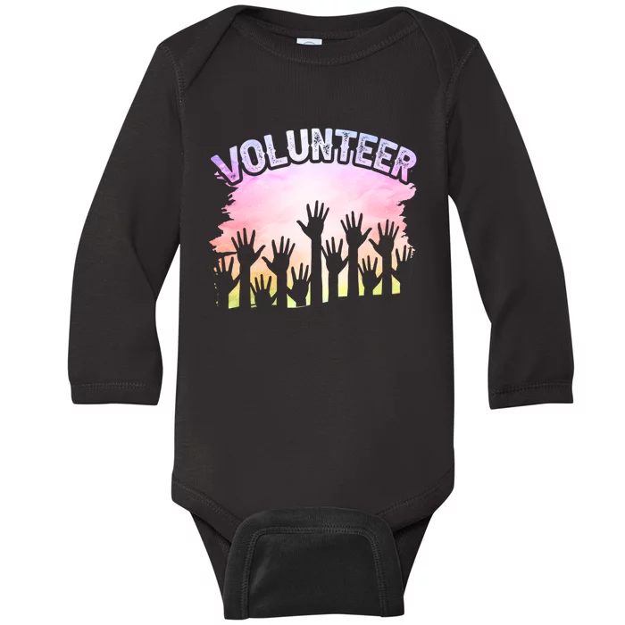 Volunteer Volunteering Unpaid Volunteers Job Gift Baby Long Sleeve Bodysuit