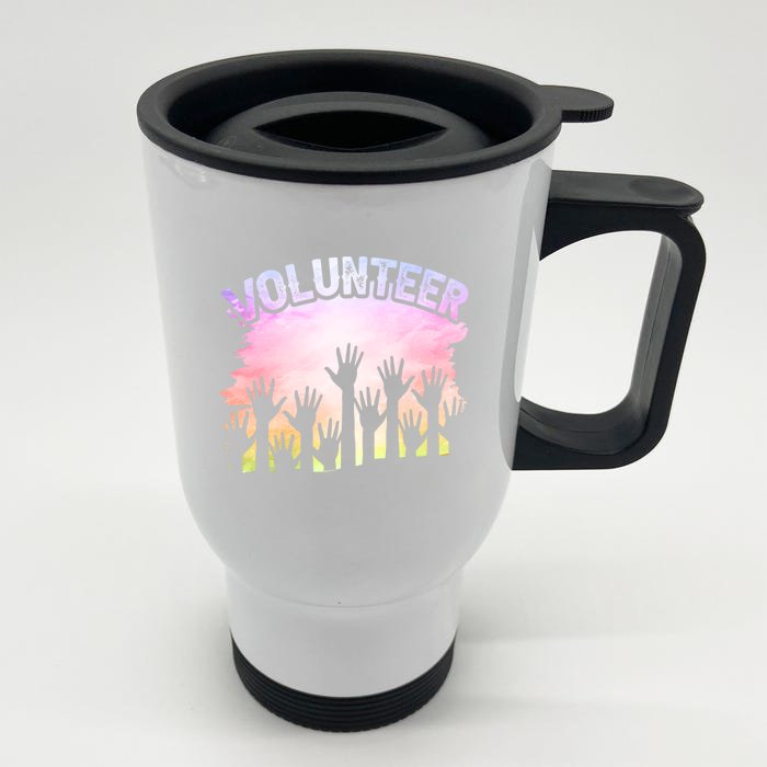 Volunteer Volunteering Unpaid Volunteers Job Gift Front & Back Stainless Steel Travel Mug