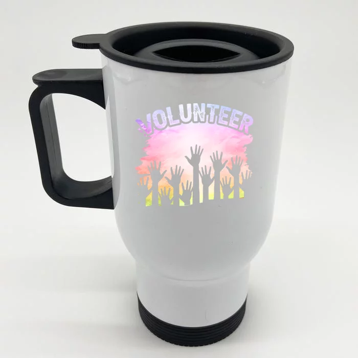 Volunteer Volunteering Unpaid Volunteers Job Gift Front & Back Stainless Steel Travel Mug