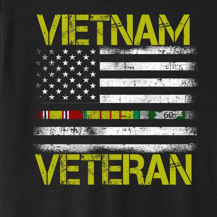 Vietnam Veteran USA Flag Ribbon Gift ChromaSoft Performance T-Shirt