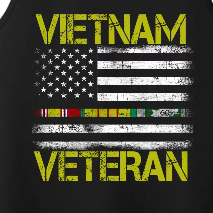 Vietnam Veteran USA Flag Ribbon Gift Performance Tank