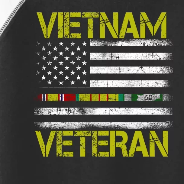 Vietnam Veteran USA Flag Ribbon Gift Toddler Fine Jersey T-Shirt