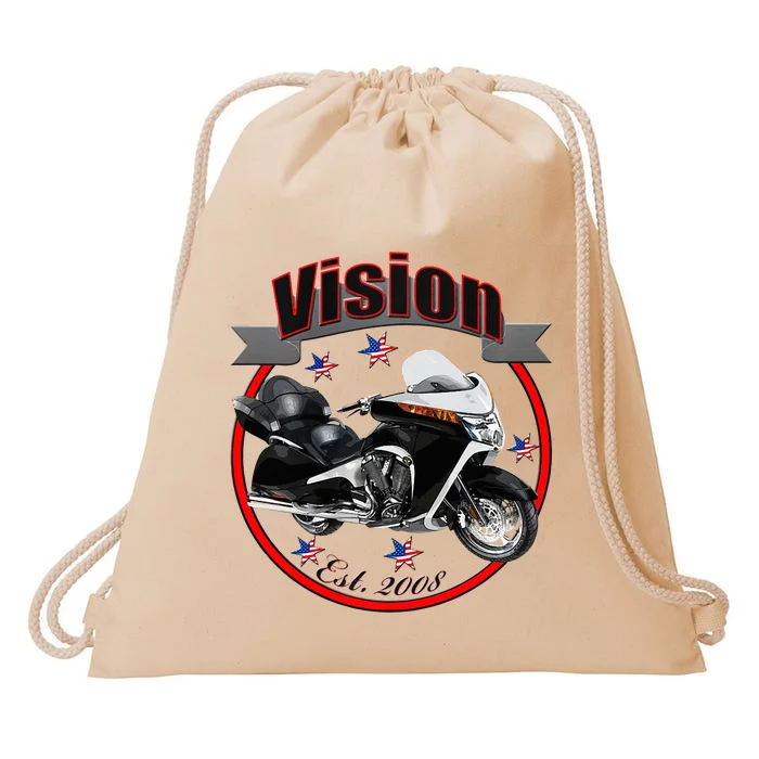 Victory Vision U.S.A. Star Motorcycle Drawstring Bag