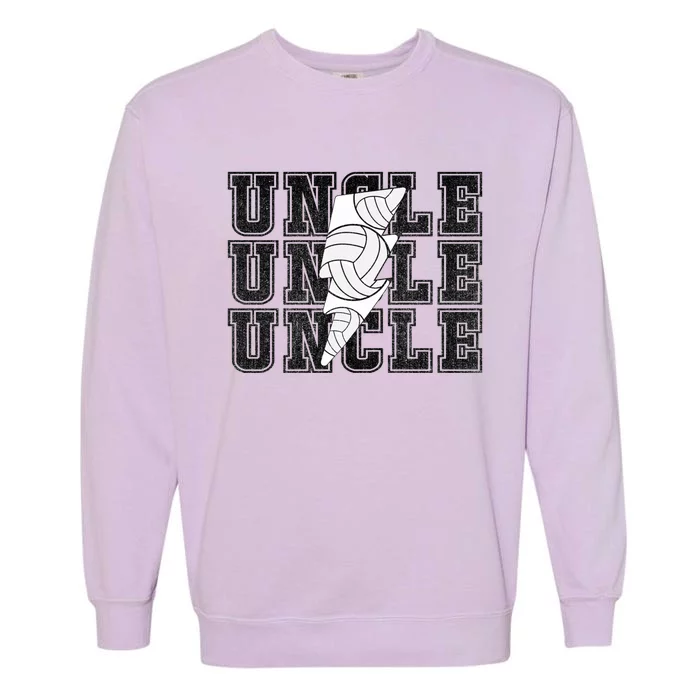 Vintage Volleyball Uncle Game Day Vibes Volleyball Season Gift Garment-Dyed Sweatshirt