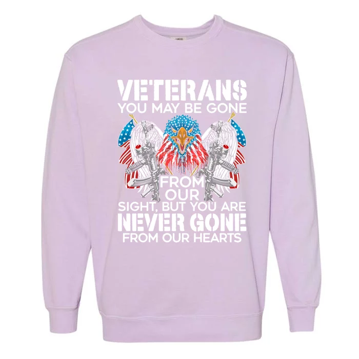 Veterans Vet Usa Flag American Military Memorial Day Gift Garment-Dyed Sweatshirt