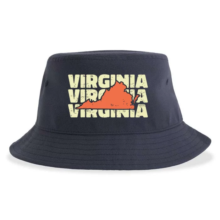 Vintage Virginia Usa State Sustainable Bucket Hat