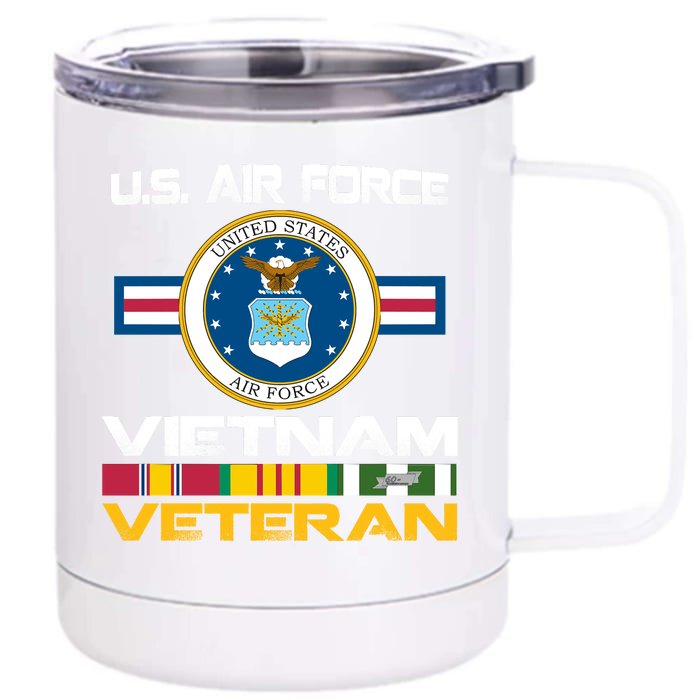 Vietnam Veteran USA Flag Vietnam Vet Flag Front & Back 12oz Stainless Steel Tumbler Cup