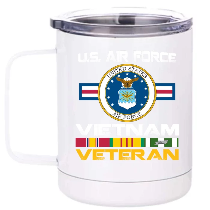 Vietnam Veteran USA Flag Vietnam Vet Flag Front & Back 12oz Stainless Steel Tumbler Cup