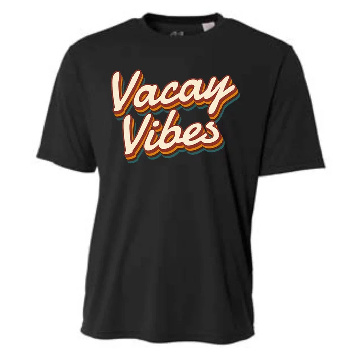 Vacay Vibes Vintage Summer Cruise funny Vacation Cooling Performance Crew T-Shirt