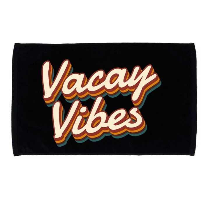 Vacay Vibes Vintage Summer Cruise funny Vacation Microfiber Hand Towel