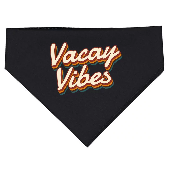 Vacay Vibes Vintage Summer Cruise Vacation USA-Made Doggie Bandana