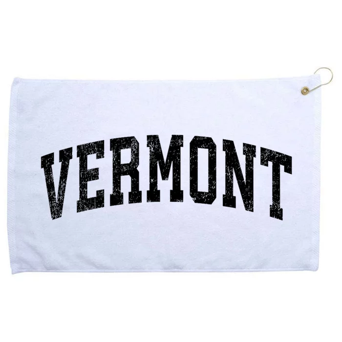 Vermont Vintage Varsity Sports Text Grommeted Golf Towel