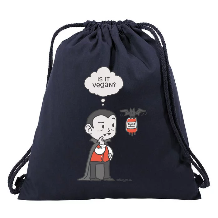 Vegan Vampire Drawstring Bag