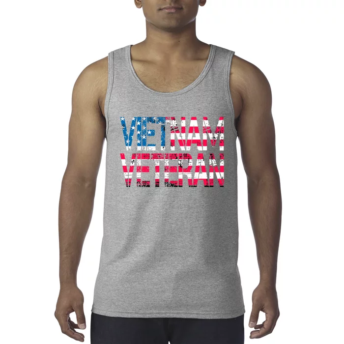 Vietnam Veteran Vintage Us Flag Vietnam Vets Gift Tank Top