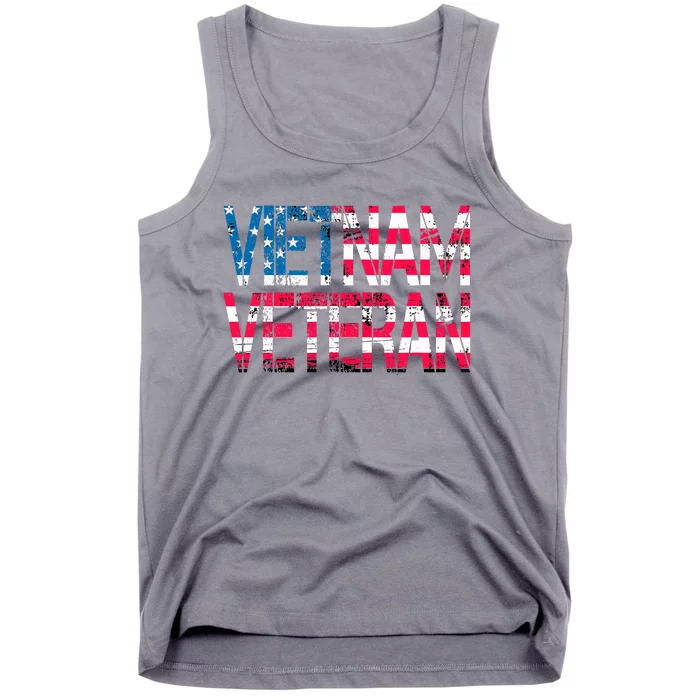 Vietnam Veteran Vintage Us Flag Vietnam Vets Gift Tank Top