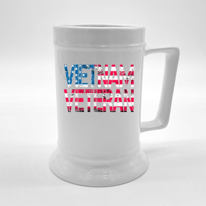 Vietnam Veteran Vintage Us Flag Vietnam Vets Gift Front & Back Beer Stein