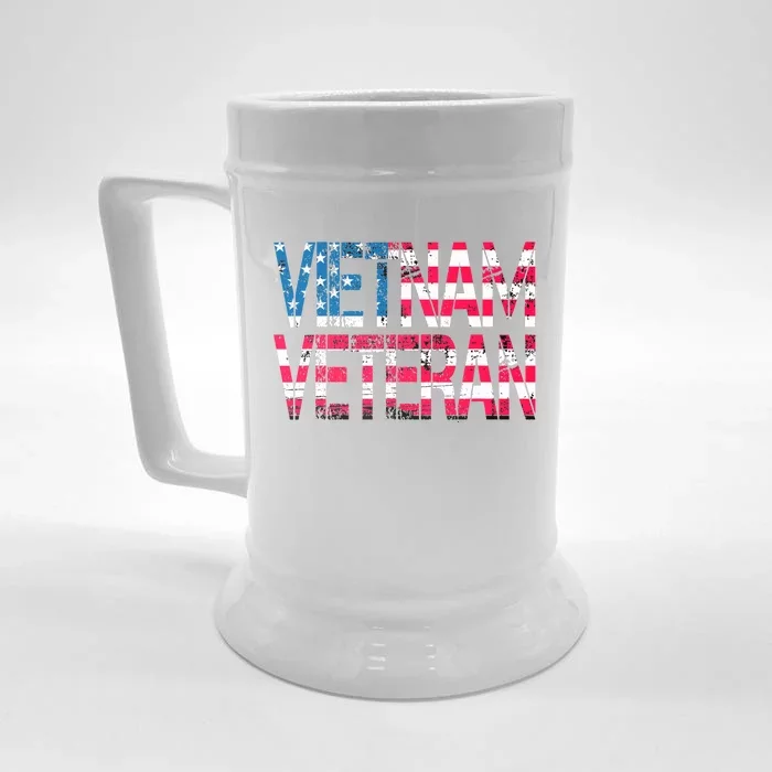 Vietnam Veteran Vintage Us Flag Vietnam Vets Gift Front & Back Beer Stein