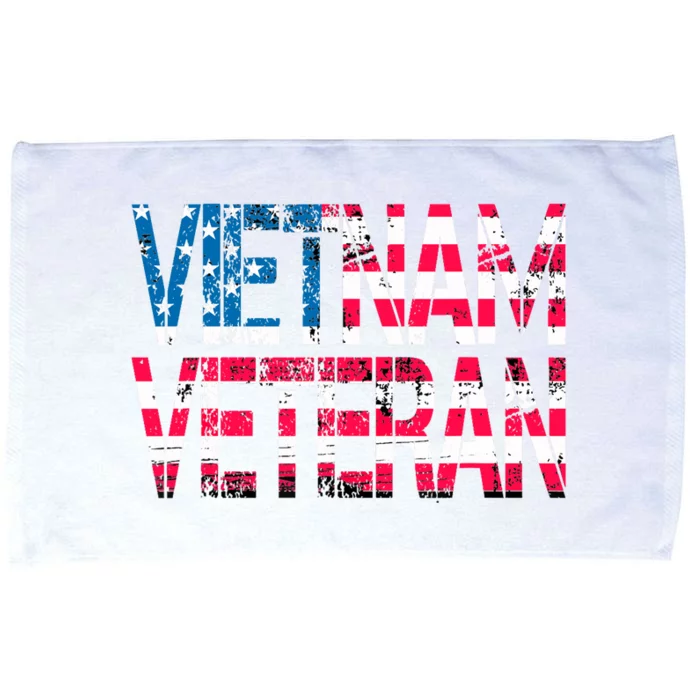 Vietnam Veteran Vintage Us Flag Vietnam Vets Gift Microfiber Hand Towel