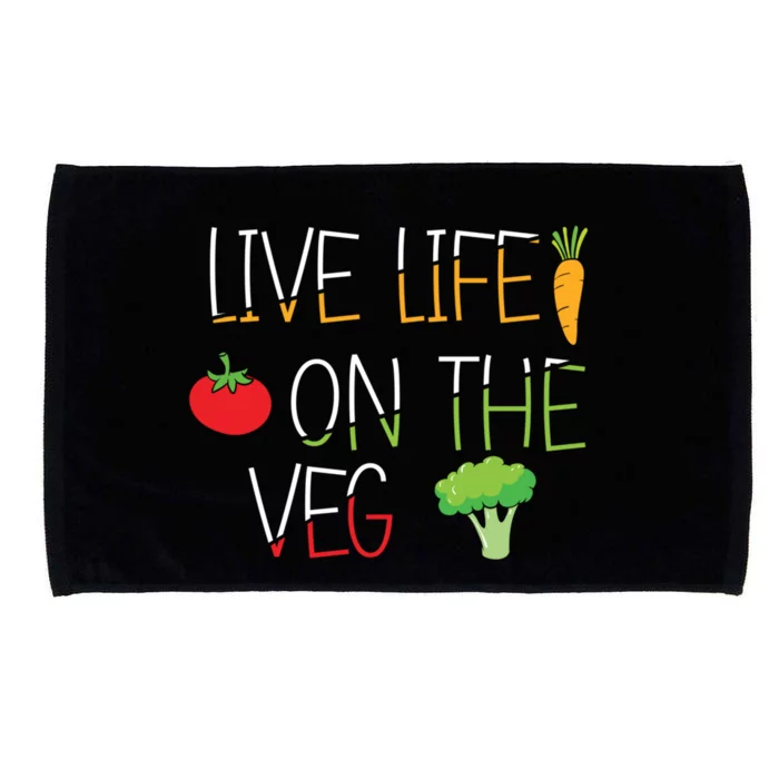 Vegetables Vegetarian Vegan Live Life On The Veg Great Gift Microfiber Hand Towel