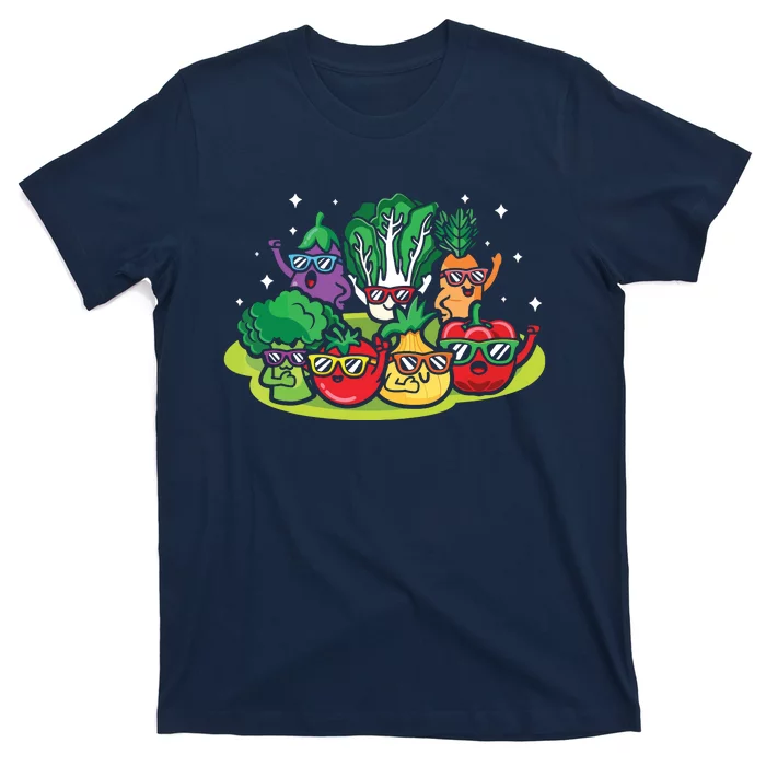 Veggie Vegetables Vegan Vegetarian Funny Veggies Sunglasses T-Shirt