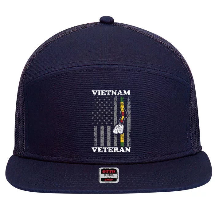 Vietnam Veteran 7 Panel Mesh Trucker Snapback Hat