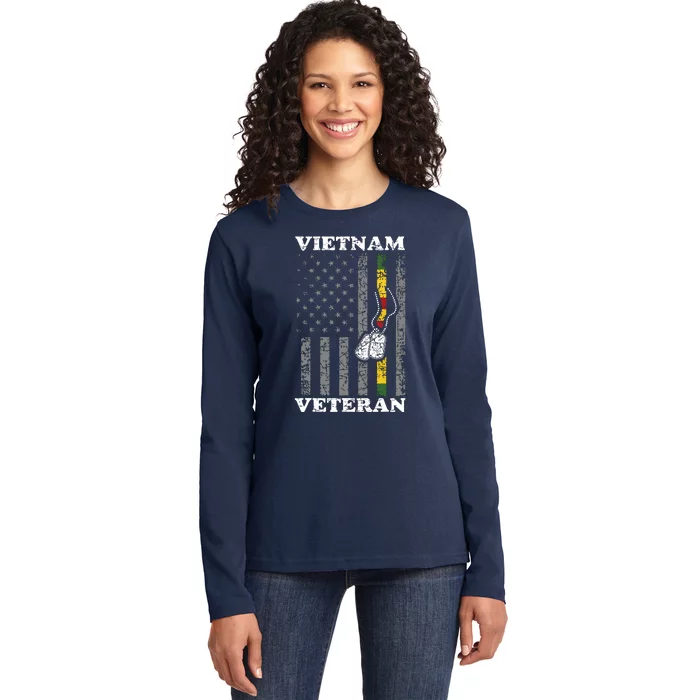 Vietnam Veteran Ladies Long Sleeve Shirt