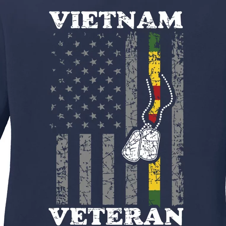 Vietnam Veteran Ladies Long Sleeve Shirt