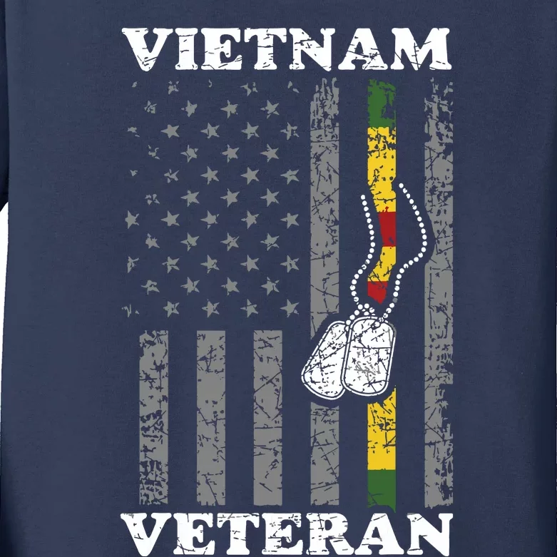 Vietnam Veteran Kids Long Sleeve Shirt