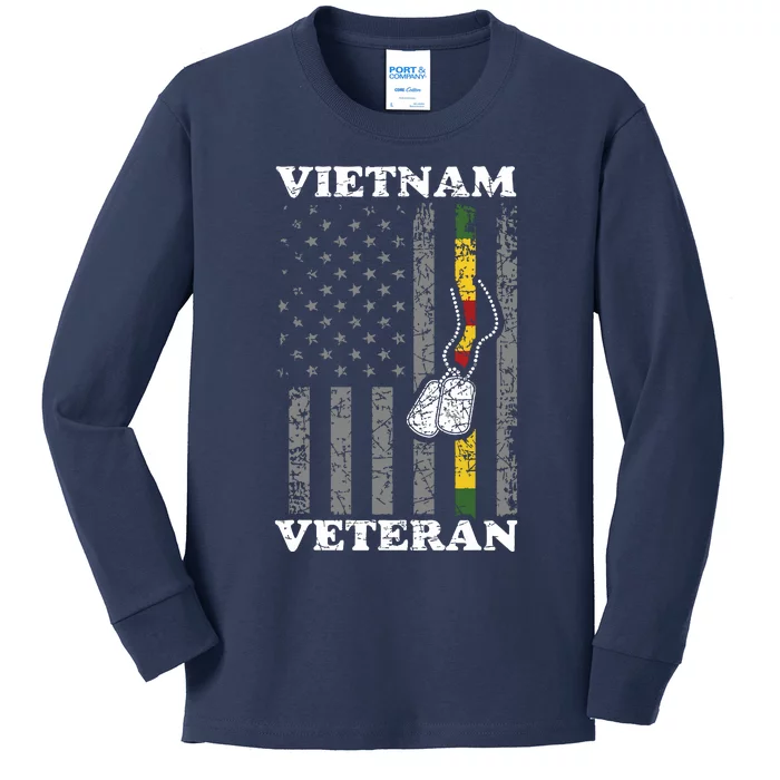 Vietnam Veteran Kids Long Sleeve Shirt