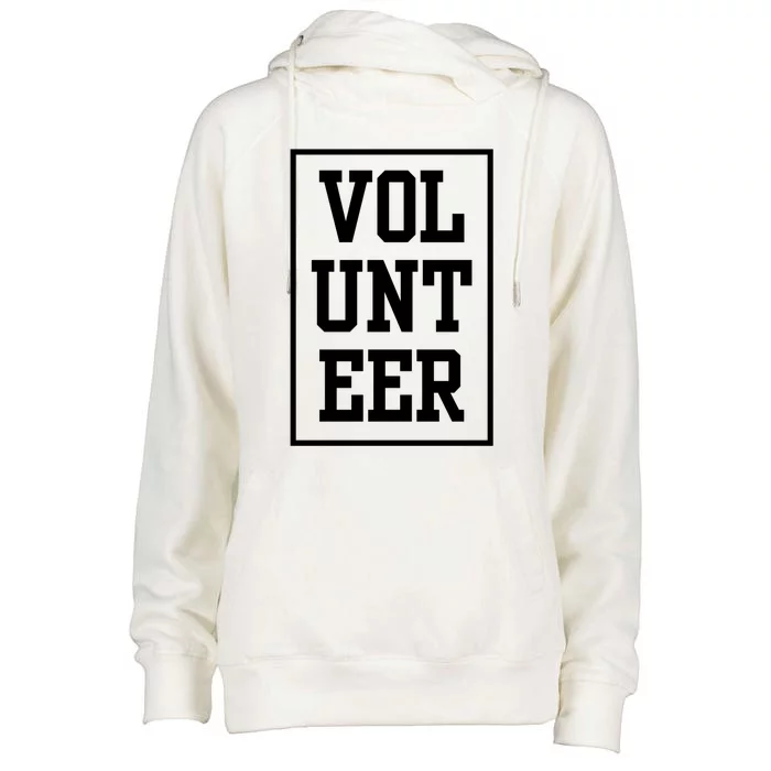 Volunteer Volunteering Volunteers Unpaid Job Gift Womens Funnel Neck Pullover Hood